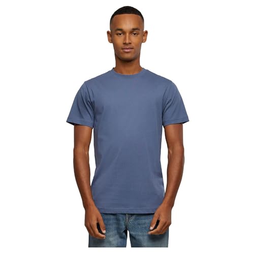 Build your Brand Camiseta Cuello Redondo, Color Azul Vintage, XL para Hombre