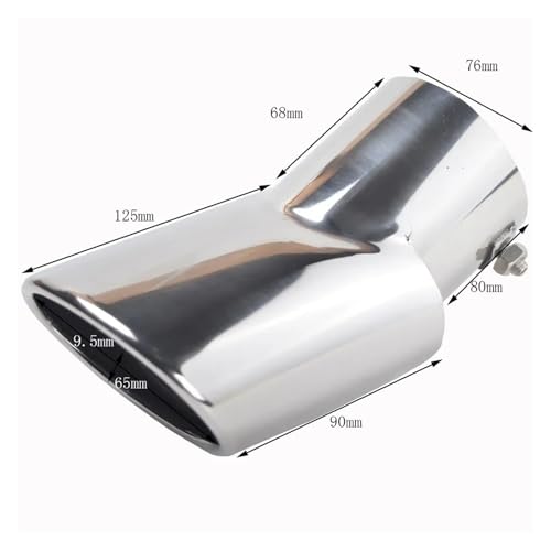 Punta de tubo de escape premium de acero inoxidable para CRV plata 3