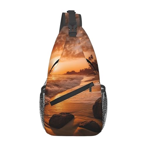 Bolso tipo sling para hombre y mujer negro