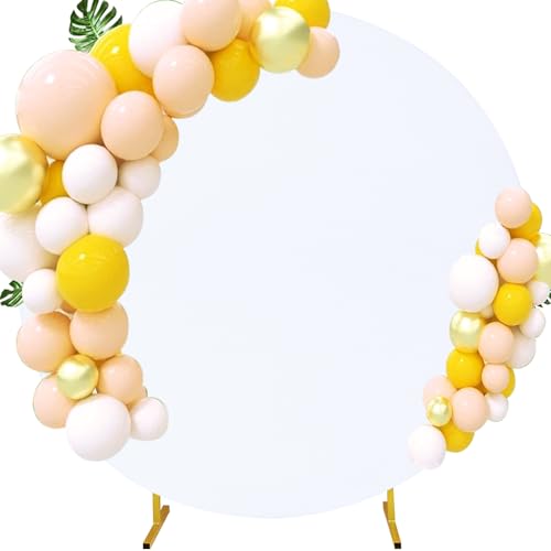 7.2FT Round Wedding Arch Cover for 7.2FT Circle Arch Stand, Thick Polyester Fabric Adjustable Circle Arch Backdrop Cover for Wedding Birthday Party Baby Shower Photography Decoration?White?