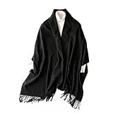 [maikun] マフラー レディース 黒 ブラック マフラー メンズ プレゼント 男性 彼氏 クリスマスプレゼント 大判