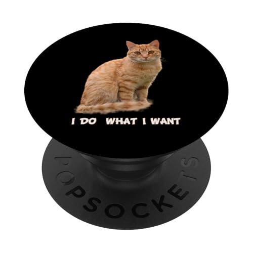 Faço o que quero presentes divertidos para amantes de gato PopSockets PopGrip: Aderência intercambiável para telefones e tablets