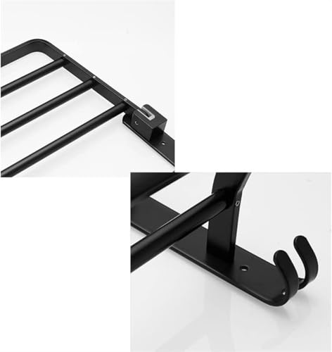 Étagère serviette double en métal inoxydable avec support supérieur rabattable