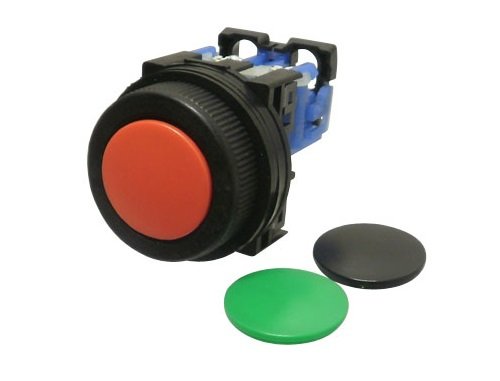 富士電機 押しボタンスイッチ 平形 黒・緑・赤 3色付属 AR30F0R-11T