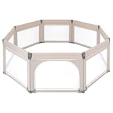 たためるベビーサークルRoomy+ (アースベージュ, 本体(パネル8枚))