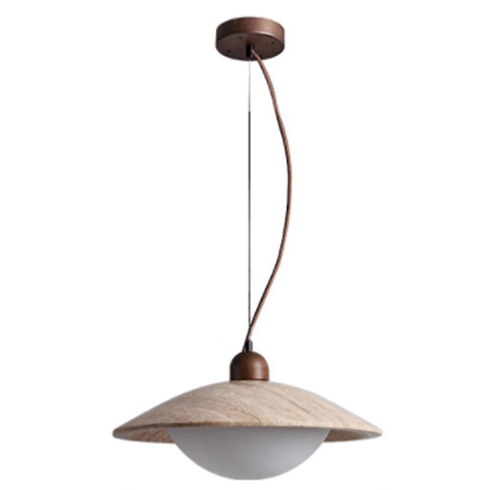 Lustre décoratif nordique en travertin jaune véritable avec douille E27
