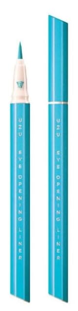 UZU BY FLOWFUSHI Eye Opening Liner Liquid Eyeliner Hot Water Off Alcohol Free Dye Free Hypoallergenic UZU Opening Eyeliner Manufacturer Return No Package With TESTER Seal (Light Blue)