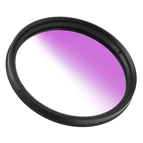 Cryfokt Filtro Degradado Filtro De Lente Impermeable con Recubrimiento Multicapa De 58 Mm para Cámara, Naranja Degradado para Escenas De Amanecer Y Atardecer (Púrpura Degradado)