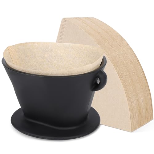 Segarty Máquina de café derramada por cima, conjunto de gotejador de café preto de silicone preto co