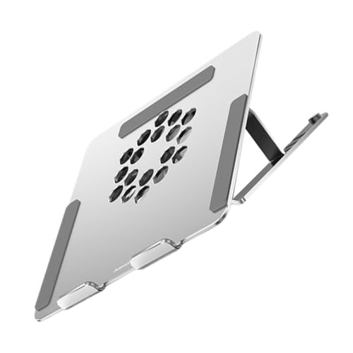 Base para portátil ajustable de aluminio con ventilador USB miniatura 1