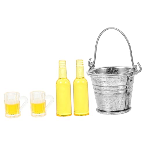 BESPORTBLE Mini-Seau à Glace Modèle De Mini-Bouteille De Bière Mini-gobelets à Bière Décoration Miniature Gobelets à