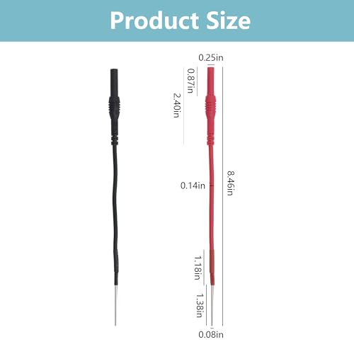 Image of 2Pcs Silicon Flexible Spoon Back Probes, Back Probe Kit Pins Automotive Compatible with 4mm Banana Plug Test Leads for Multimeter Voltage Testing Detect Automobile Electrical Circuit