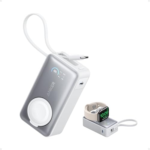 Anker MagGo Power Bank for Apple Watch, 10,000mAh 35W Max Portabl...