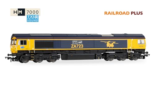 Hornby R30429TXS RailRoad Plus with Sound GBRf Class 66 Chinook 6672300 gauge, Blue/Yellow, 28 x 3.5 x 5.5 centimeter - Image 2