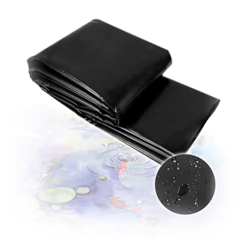 HDPE Bâche pour Bassin De Jardin 3x6.0m 5x9.0m 6x9.0m 7x15.0m 9x9.0m 10x12.0m Doublure Étanche Revêtement De Bassin pour Extérieur Bassin De Poissons(1.0x4.0m)