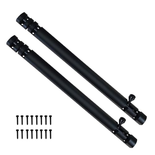 Image of VOLO Aluminium Tower Bolt with Stainless Steel Rod - Heavy Duty Door & Window Latch for Home and Office | Main Door Tower Bolt | Kundi /Chitakini | Pack of 2 Pieces (Black, 12 Inch)