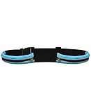 TKO Adjustable Running Belt Waist Pack With Reflective Trim and Two Expandable Pockets
