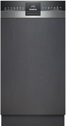 Siemens SR53ES24KE, iQ300 Smarter Geschirrspüler Teilintegriert, 45 cm breit, Besteckkorb, automatische Türöffnung am Programmende...