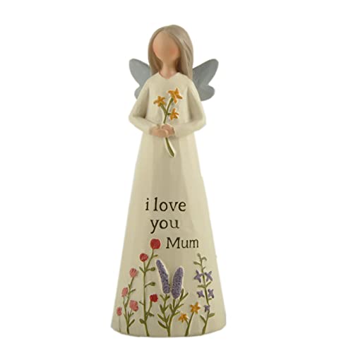 Feather & Grace Xpressions - Figura feita à mão com texto em inglês I Love You Mum