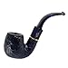 Savinelli Pipes Alligator Collection 614 Oom Paul - Colorful Hand Stained Italian Wood Briar Pipe, Handmade in Italy, 6mm (Blue)