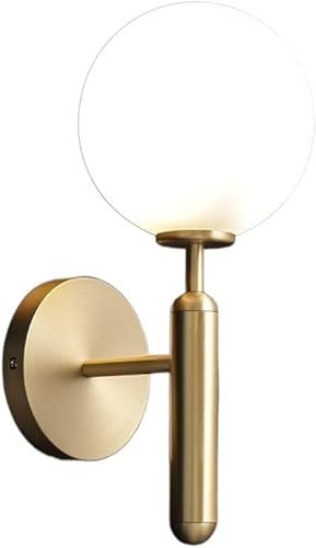 Personalidad creativa G9 Fuente de luz de cobre puro esmalte de sellado artesanal pantalla de vidrio esmerilado sala de estar estudio escalera pared