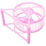 SOLUSTRE Geräuschloses Hamsterlaufrad aus Kunststoff mit Ständer Laufrad für Hamster und...