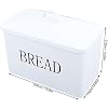 JEOZBM Bread Box, Portable Metal Bread Storage Box with Handle, Nonslip Base Bread Container, Compact Bread Bin for Bread Food