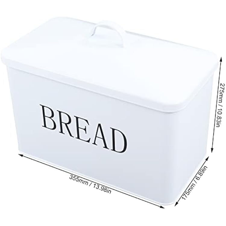 JEOZBM Bread Box, Portable Metal Bread Storage Box with Handle, Nonslip Base Bread Container, Compact Bread Bin for Bread Food