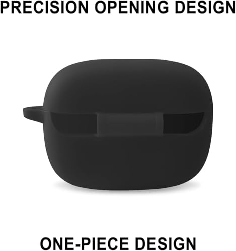 Image of WELCROS Silicone Cover Case with Carbiner Compatible with jbll Wave Beam 2 (2024) (Black, Keychain)