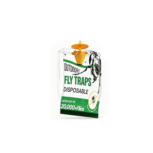 Fly Traps Outdoor Hanging 1 Pack- Add Water Portable Fly Catcher Outdoor Flying Insect Trap for Garden Patio Backyard Ranch & Garbage Areas