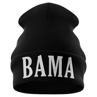 Bama Beanie Hat for Men, Bama Time Alabama Football Hat, Fully Embroidered Hat, Alabama Gifts Black