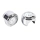 aqxreight - 7/8 1 Motorradlenker Chrom-weißes Zifferblatt Uhr und Thermometer