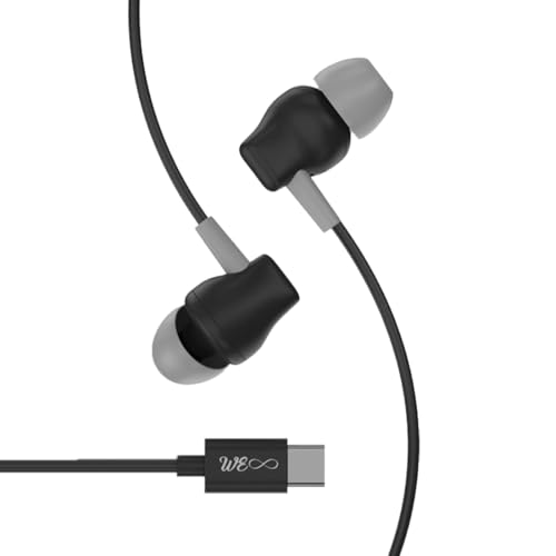 Image of Audify Type-C Wired Earphones Silicone Earmuff,Rich Bass,Clear Sound,Magnetic Buds,Inbuilt Mic,One-Button Control, Wire,Tangle Free,Compatible with iPhone 17 /16 /15 Series