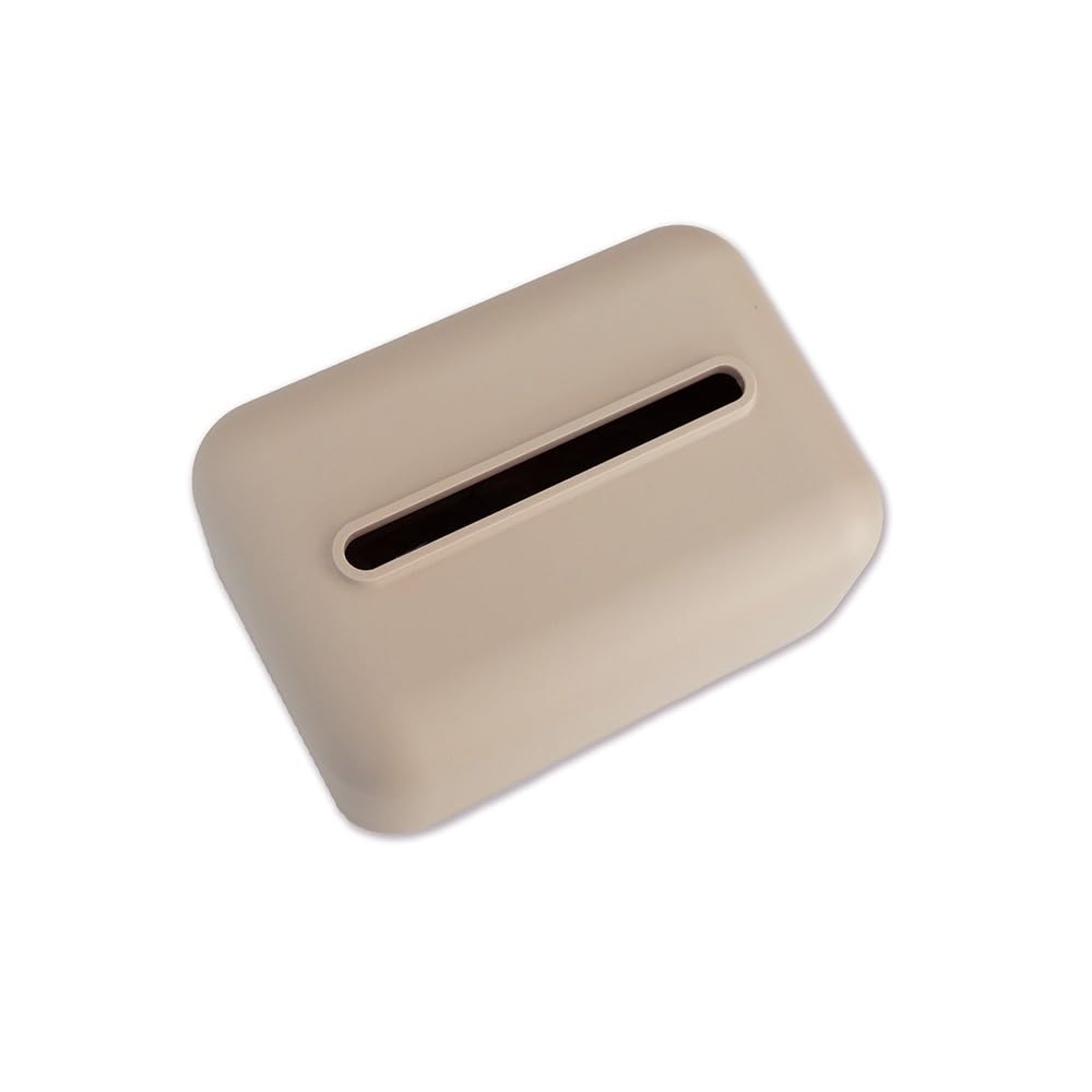 Tissue Case Tissue Box Pure Color Home Living Room Toilet Desktop Tissue Dispenser(Bruin)