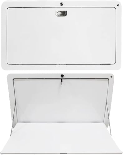 Yongyili Lockable RV Folding Table - Multifunctional Camping Car Travel Desktop for Picnic, Barbecue, Travel, Family Outdoor Use - Lightweight Portable Design, 28 * 14 Inch