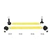 Whiteline KLC140-115 Swaybar Link Assy HD Adjustable (110-135mm); 10mm ball stud