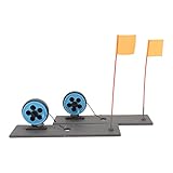 VGEBY Eisangeln-Flaggen-Markierungsstange, 2 Stück, Automatisch Schwimmend, Stabil, Tragbar, Eisangelrute Zum Aufklappen für den Winter