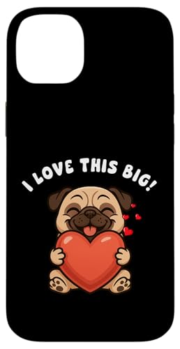 Pug I Love This Big Heart o^Cf[ j̎q ̎q LbY X}zP[X iPhone 14 Plus p