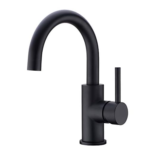CREA Bar Sink Faucet Single Hole Black Bathroom Kitchen Faucet Small Prep Wet Mini Faucet for Campers Marine Vessel Outdoor Farmhouse Vanity Lavatory Tap