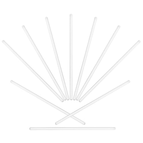 10 Pcs Glass Stirring Rods 7.87" Length 6mm Dia Sticks Lab Stirring Rods