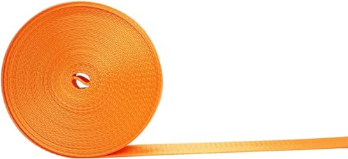 Image of Nylon Webbing Straps, 1 Inch Wide Heavy Duty Nylon Strap, Durable Flat Rope Webbing, 10 and 25 Yard Roll for Backpack Strapping, Tie-Down, Dog Leash, 18 Vibrant Colors