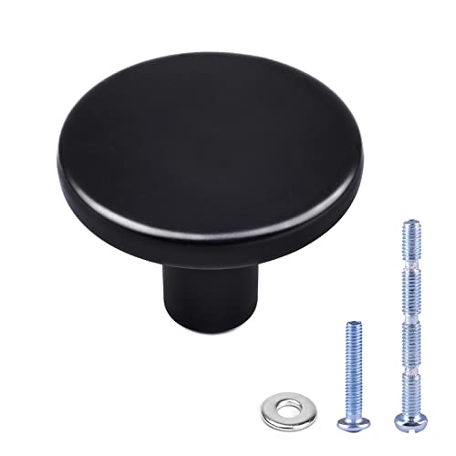 WEAVERBIRD Pomos redondos negros para armarios o cajones (4 unidades) Cover