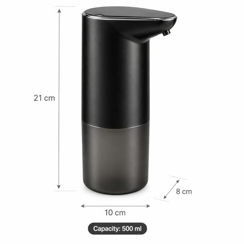 Image of Automatic Soap Dispenser Touchless | Infrared Sensor Hands-Free Liquid Soap & Sanitizer Dispenser | Battery Operated Hygienic Hand Wash Machine | Modern Design for Bathroom & Kitchen(Black)