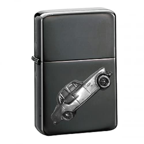 Briquet à essence résistant au vent noir Siddeley 234 rechargeable