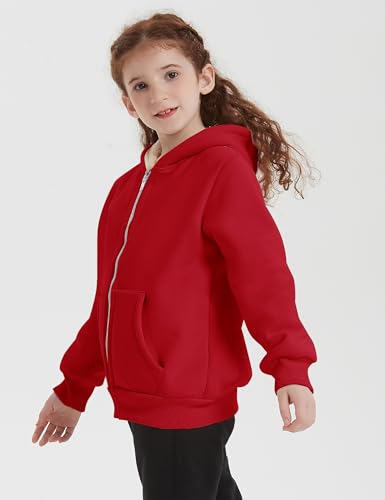 Image of Kids Sherpa Lined Zip Up Hoodie Winter Warm Fleece Jacket 4-15Y