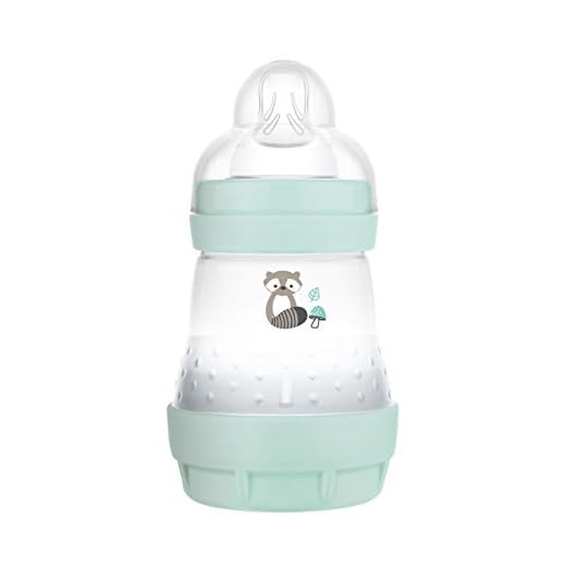 MAM Easy Start Anti-Colic Elements babyflaska (160 ml), mjölkflaska för kombination med amning, baby vattenflaska med bottenventil mot kolik och napp storlek 1, 0+ månader, tvättbjörn