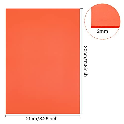 BENECREAT Rubberen blok, A4 (30 x 21 cm), rood, zacht rubberstempelblok, voor stempelmachines, 2 mm dik - Image 5