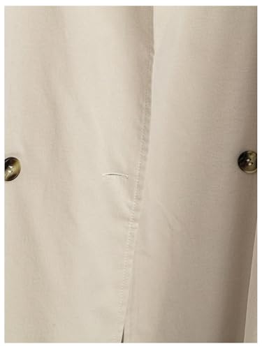 SOLY HUX Women's Plus Size Trench Coat Color Block Double Breasted Belted Overcoat Windbreaker Outerwear4