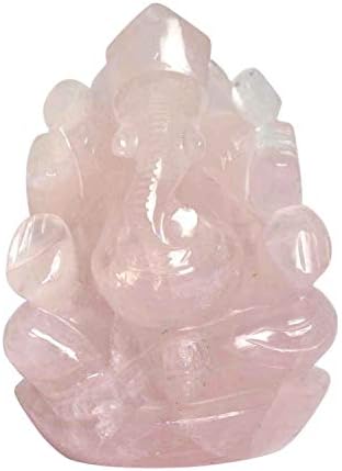 GEMHUBRose Quartz Ganesha Astavinayaka Statue Approximately 1175.50 Ct Ganpati Ganesha Statue Idol for Home Décor