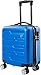 SA Products Cabin Suitcase, Easy Jet 45x36x20 Cabin Bag | Lightweight Hard Shell Carry-On Suitcase with Wheels, Telescopic Handle | Travel Luggage (Blue)